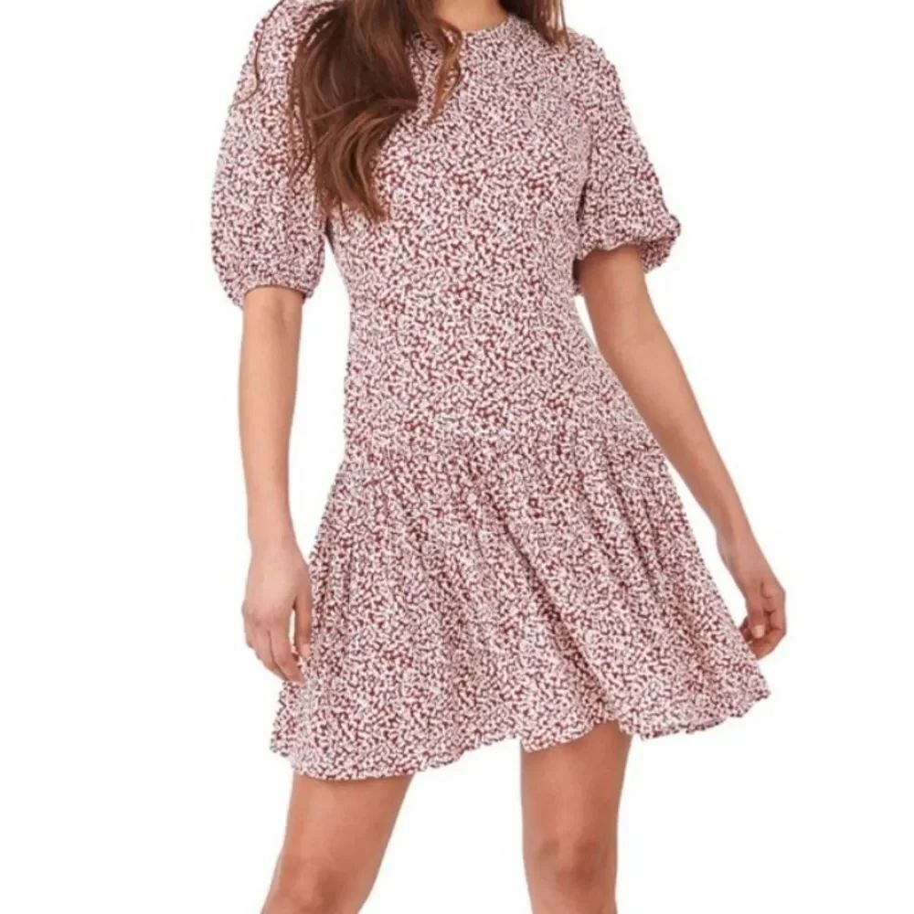 Free People Red and White Mini Dress